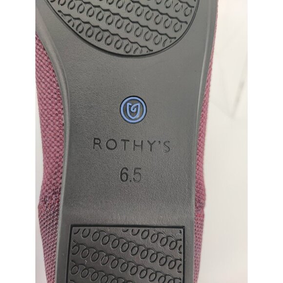 Rothy's Women's Burgundy Knit Slip On Flats Size 6.5 US - Picture 9 of 10